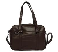 EKsma Borsa a tracolla in pelle PU con tracolla regolabile e chiusura a cerniera, borsa a for donna(Dark Brown)