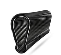 Ekunbuy Moschettone nero a clip, gancio a molla resistente, collegamento rapido per campeggio all'aperto, escursionismo, pesca, altalena, amaca, portachiavi