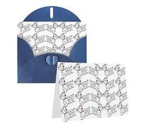 EKYOSHCZ Simpatici biglietti di auguri dalmata con buste vuote, biglietto di compleanno per la festa della mamma, Natale, Halloween, matrimonio, biglietti di auguri per tutte le occasioni, biglietti