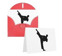 EKYOSHCZ taekwondo arti marziali biglietti di auguri con buste vuoto biglietto di compleanno festa della mamma biglietto di Natale Halloween matrimonio biglietti di auguri per tutte le occasioni