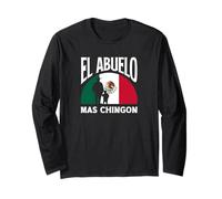 El Abuelo mas Chingon Divertente Nonno Messicano Maglia a Manica