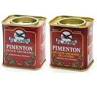 El Avion - Confezione da 2 Pimenton Picante Ahumado - Polvere di Paprika affumicata Piccante e Dolce (2 x 75 g)