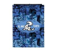 EL BAMBINO ROLLER - Cartella portadocumenti con 3 fogli, ideale per bambini di diverse età, comoda e versatile, qualità e resistenza, 26 x 36,5 cm, blu/nero, M, Casual