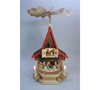 El Bel. Adventshaus Engelbäckerei Piramide Seiffen Decorazione Natalizia 19087