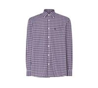 El Búho Nocturno Camicia Uomo Maniche Lunghe Popeline a Quadri con Tasca Easy Iron Extra Soft, 50% Rayon derivato dal bambù, 50% Poliestere, Rosso 0308, M