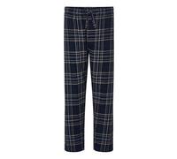 El Búho Nocturno Pantaloni Pigiama Uomo Lungo - 100% Cotone Flanella Invernale Caldo o Popeline Traspirante - Tasche Vita Elastica Coulisse Patta Bottoni - 100% Cotone, Blu 8895, 3XL