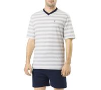 El Búho Nocturno Pigiama Uomo Corto Estivo Cotone Maglia a Righe Pigiama Intero Uomo, 100% Cotone, Blu 3037, XL