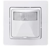 Kopp 808102014 interruttore di movimento, InfraControl 180 gradi, dispositivo completo, incl. telaio di copertura a 1 via (design Parigi), UP, IP20, dispositivo a 2 fili, bianco
