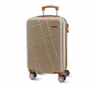 EL Caballo - bagaglio a mano valigia 55 x 40 x 20 cm | leggero trolley rigido con 4 ruote | Bagaglio di bordo adatto per aerei Ryanair e altro ancora, champagner, s, Valigia bagaglio a mano 55 x 40 x