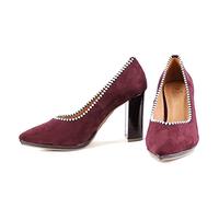 El Caballo Carmona, Scarpe con Chiusura a T Donna, Burdeos, 38