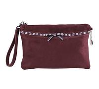 EL CABALLO Pochette Donna Borsa Clutch Estepa Borsetta Ragazza Borsa da sera Cerimonia Matrimonio Donna Bordeaux