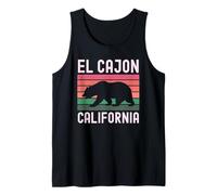 El Cajon California USA Bandiera Vintage Cali Bear San Diego SD Canotta