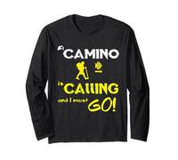 El Camino Chiama e Devo Fare Il Buen Camino St James Way Maglia a Manica