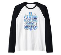 El Camino Chiama la Citazione escursionistica con Gradiente Maglia con Maniche Raglan