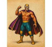 El Campeón - Lucha Libre Composition Notebook: 7.5×9.25” Narrow-ruled 120 pages