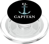 El Capitán Captain Anchor Tee per uomo divertente marinaio latino PopSockets PopGrip per MagSafe