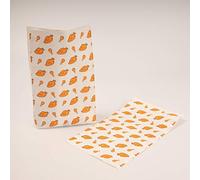 EL CARMEN Borsa piatta soffietto APTA per alimenti con liquido caldo e freddo, 20 + 7 (soffietto) x 35 cm, 500 pezzi