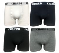 EL CHARRO - 3 o 6 PEZZI BOXER UOMO BIANCO NERO BLU GRIGIO COTONE ELASTICIZZATO