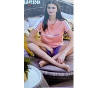 El Charro Estate Pigiama Donna Serafino Corto Mezza Manica Puro Cotone