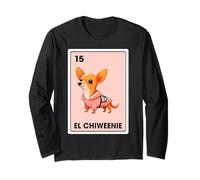 El Chiweenie Messicano Chiweenie Bingo Cards Dog Lover Maglia a Manica