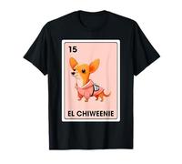El Chiweenie Messicano Chiweenie Bingo Cards Dog Lover Maglietta