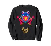 El Coqui Puerto Rico Rana Puerto Rico Meditazione Rana Divertente Felpa