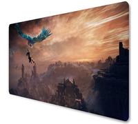 El-den Tappetino per mouse da gaming con motivo anime con motivo Shadow Boss, grande tappetino per mouse con superficie ruvida antiscivolo, per scrivania, computer portatili (A02, 800 x 300 mm)