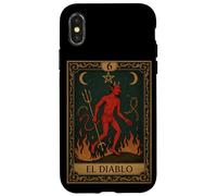 El Diablo Devil Tarocchi Gotico Occulto Retro Dark Academia Custodia per iPhone X/XS