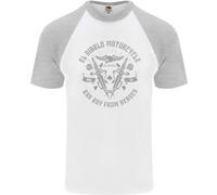 El Diablo Maglietta Baseball S/S Per Uomo Biker Moto