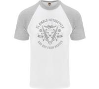 El Diablo Maglietta Baseball S/S Per Uomo Biker Moto