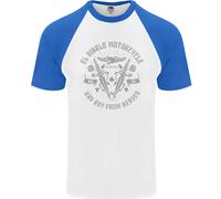 El Diablo Moto Biker Uomo S/S Maglietta Baseball
