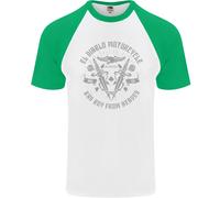 El Diablo Moto Biker Uomo S/S Maglietta Baseball