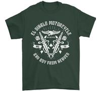 El diablo Motociclista Moto T-Shirt 100% Cotone