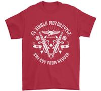 El diablo Motociclista Moto T-Shirt 100% Cotone