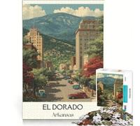El Dorado Arkansas Puzzle per adulti da 1000 pezzi | Taglio di precisione giocattoli per la decorazione della casa antistress vacanza a casa ammazzare il tempo 52x38cm