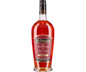 El Dorado, Rum 8 Years Old, 700 ml, Aroma Fruttato di Banana e Mela Cotta, Note di Spezie Dolci e Chiodi di Garofano, Invecchiato 8 anni in Guyana in Botti exBourbon, Idea Regalo, 40% Vol.