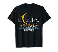 El Eclipse Total Spagna 12 Agosto 2026 Maglietta con Stampa Grafica Economica