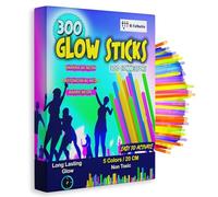 EL FUTBOLIN | Braccialetti Luminosi Fluorescenti | 300 Bastoncini al Neon + 300 Agganci | Regalo Festa di Compleanno | Matrimonio ed Eventi | Natale | Confezione di Bastoncini al Neon (300 PACK)