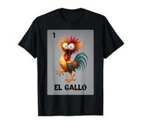 El Gallo Mexican Lottery Card | Bingo Game Rooster Meme Card Maglietta