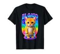 El Gato Meme Triste Gatto che piange Munchkin Kitty Meme Trendy Maglietta