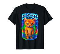 El Gato Meme Triste Gatto che piange Munchkin Kitty Meme Trendy Maglietta