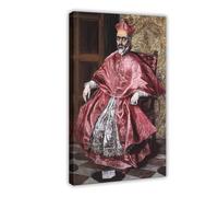 El Greco - Poster su tela con il cardinale Fernando Nino De Guevara, decorazione artistica da parete per camera da letto, ufficio, camera da letto, regalo, 30 x 45 cm