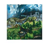 El Greco - Stampa artistica da parete su carta spessa con immagine di Toledo Spagna, 61 x 61 cm