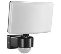 EL-HOME Faretto da esterno LED ML-40B7 con sensore di movimento 10 m / 240° PIR, 30W, 2200lm, sensore crepuscolare, IP65, AC 230V - per uso esterno, applique, lampada da giardino, faretto - nero