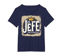 El Jefe da Uomo: Non accettare sostituti Crown Graphic Maglietta, Donna Plus-Size, Navy, 1X