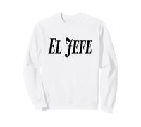 El Jefe The Boss Bold Large Black Graphic Text Felpa