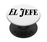El Jefe "The Boss" BOLD LARGE BLACK Graphic Text PopSockets PopGrip Adesivo