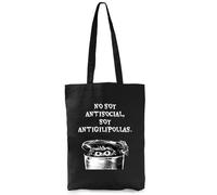 El Kraken Borsa in tessuto Tote Bag cotone organico spesso con messaggio divertente, design originale divertente, shopping a spalla 38x42 cm, soffietto, manici lunghi, tessuto resistente 10 kg, Io non