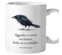 El Kraken Canecas engraçadas com frasi em português, caneca dia do pai, dia da mãe, presenti originais, cerâmica 330 mL (Quando o corvo)