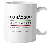 El Kraken Canecas engraçadas com frasi em português, caneca dia do pai, dia da mãe, presenti originais, cerâmica 330 mL (Antisocial)